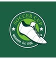 vintage color football soccer shoes championship vector image vector image