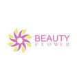 beauty flower logo vector image vector image