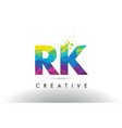 rk r k colorful letter origami triangles design vector image