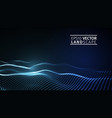 3d glowing abstract digital wave particles vector image