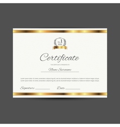 Vintage gold certificate Royalty Free Vector Image