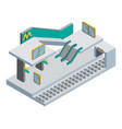 isometric subway station concept platform vector image