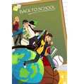 back to school background vector image