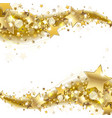 banner with gold stars vector image vector image