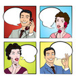 comics people set vector image vector image