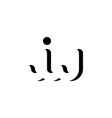 logo letter jw j and w icon symbol vector image vector image