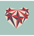 low poly heart symbol vector image vector image