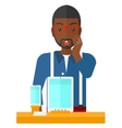 man looking at shop window vector image