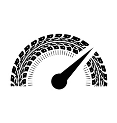 Speedometer styling tire Royalty Free Vector Image