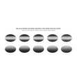 various hand drawn dot work stippled oval shapes vector image