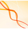 abstract orange bright waves background vector image