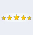 five stars customer product rating review icon vector image vector image