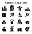 massage spa icon set vector image vector image