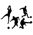 soccer players vector image