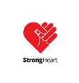strong heart symbol vector image