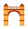 arch icon isolated vector image