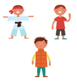 boys characters vector image vector image