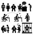 business office workplace situation boss manager vector image vector image