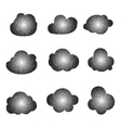 dotted clouds over vector image vector image
