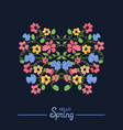flowers and herbs floral doodles ornament vector image