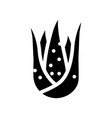 green aloe vera glyph icon vector image vector image