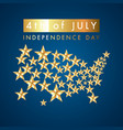 happy 4th july with 50 stars vector image