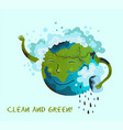 ecological conceptual planet earth vector image vector image