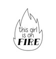 girl on fire vector image