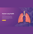 human lung template banner design with free space vector image