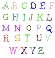 abc hand drawn calligraphy alphabet vector image