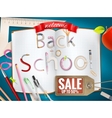 back to school sale background eps 10 vector image
