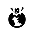 comet collision icon vector image vector image