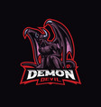 dark devil mascot logo design vector image vector image