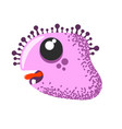 funny and cute virus bacteria germ cartoon vector image
