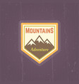 mountains vintage colored emblem vector image
