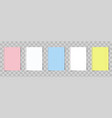 set a4 colorful paper notebook or book page vector image vector image