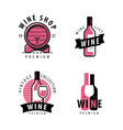 wine symbol or label winery restaurant drink vector image