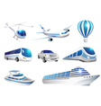 collection of icons transport vector image