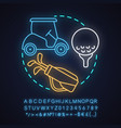 golf club neon light concept icon vector image