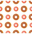 sweet doughnut seamless pattern in flat design vector image