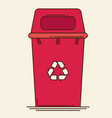 waste sorting garbage bin vector image