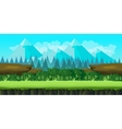 cute game background of mountains and grass vector image vector image