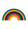groovy rainbow in retro style vector image
