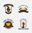 halloween logo design inspiration collection vector image vector image