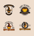 halloween logo design inspiration collection vector image vector image