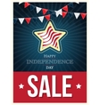 independence day american signs with flag stripes vector image vector image
