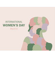 international womens day horizontal banner vector image vector image