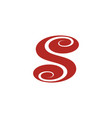 red spiral s letter logo icon design vector image vector image