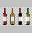 wine bottles isolated on transparent background vector image