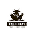 farm animals label vector image vector image